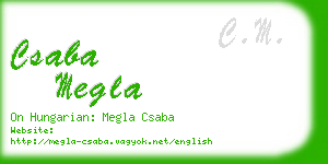 csaba megla business card